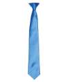 PR755 Premier 'Colours' Satin Clip Tie Sapphire colour image