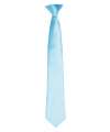 PR755 Premier 'Colours' Satin Clip Tie Turquoise colour image