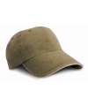RC054X Result Washed Fine Line Cotton Cap Olive Green / Stone colour image