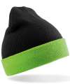 RC930X Result Recycled Compass Beanie Black / Lime Green colour image
