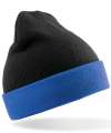 RC930X Result Recycled Compass Beanie Black / Royal Blue colour image