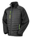 RS237 R237X Result Recycled Compass Padded Jacket Black / Lime Green colour image