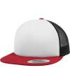 F6005FW 6005FW Flexfit Foam Trucker Cap Black / White / Red colour image