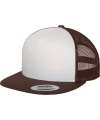 F6006W 6006W Flexfit Contrast Trucker Cap Brown / White colour image