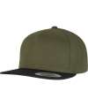 F6007 6007 Flexfit Classic 5 Panel Snapback Cap Black colour image