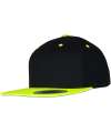F6089MT 6089MT Flexfit Two Tone Classic Snapback Cap Black / Neon Yellow colour image