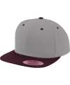 F6089MT 6089MT Flexfit Two Tone Classic Snapback Cap Heather / Maroon colour image