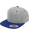 F6089MT 6089MT Flexfit Two Tone Classic Snapback Cap Heather / Royal Blue colour image