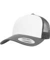 F6606CF 6606CF Flexfit Retro Coloured Front Trucker Cap Dark Grey / White colour image