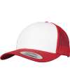 F6606CF 6606CF Flexfit Retro Coloured Front Trucker Cap Red / White colour image