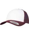 F6606CF 6606CF Flexfit Retro Coloured Front Trucker Cap Maroon / White colour image