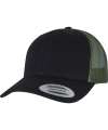 F6606T 6606T Flexfit Retro Trucker Two Tone Cap Black / Loden colour image