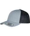 F6606T 6606T Flexfit Retro Trucker Two Tone Cap Heather / Black colour image