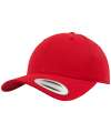 F7706 7706 Flexfit Curved Classic Snapback Cap Red colour image