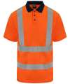 RX710 Pro RTX High Visibility Polo Shirt Orange / Navy colour image