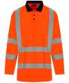 RX715 Pro RTX High Visibility Long Sleeve Polo Shirt Orange / Navy colour image