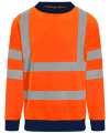 RX730 Pro RTX High Visibility Two Tone Sweatshirt Orange / Navy colour image