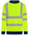 RX730 Pro RTX High Visibility Two Tone Sweatshirt Yellow  / Navy colour image