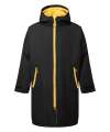 TR800 Tridri® Recycled all-seasons waterproof changing robe Black / Sun Yellow colour image