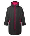 TR800 Tridri® Recycled all-seasons waterproof changing robe Charcoal / Hot Pink colour image