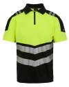 RG531 TRS281 Regatta High Visibility X-Pro Polo Shirt Black / Hi-Vis Yellow colour image