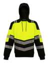 RG532 TRF780 Regatta High Visibility X-Pro Hoodie Black / Hi-Vis Yellow colour image