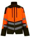 RG534 TRA760 Regatta High Visibility X-Pro 3 Layer Soft Shell Jacket Black / Hi-vis Orange colour image