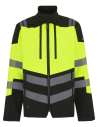 RG534 TRA760 Regatta High Visibility X-Pro 3 Layer Soft Shell Jacket Black / Hi-Vis Yellow colour image