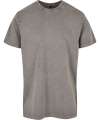 BY190 Acid washed round neck tee Asphalt colour image