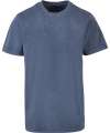 BY190 Acid washed round neck tee Vintage Blue colour image