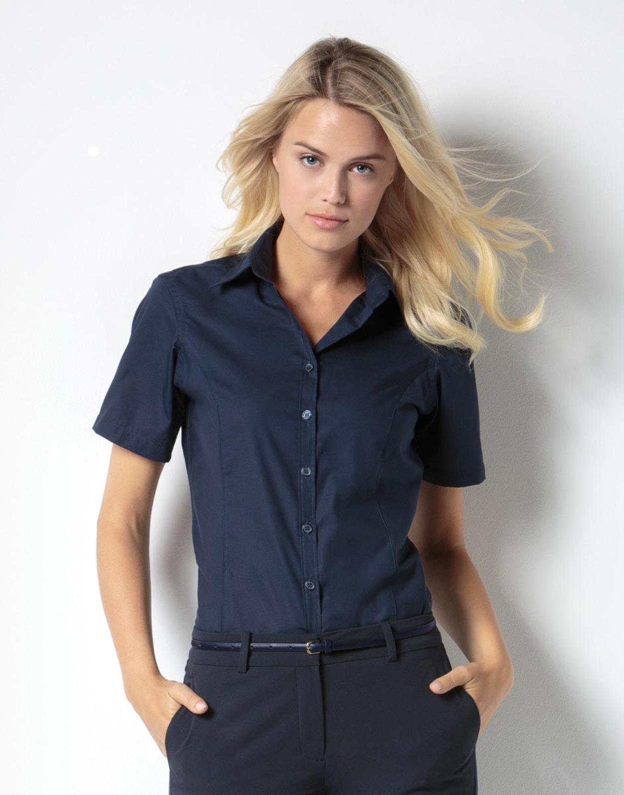 KK742 Women's business blouse short sleeve Image 1
