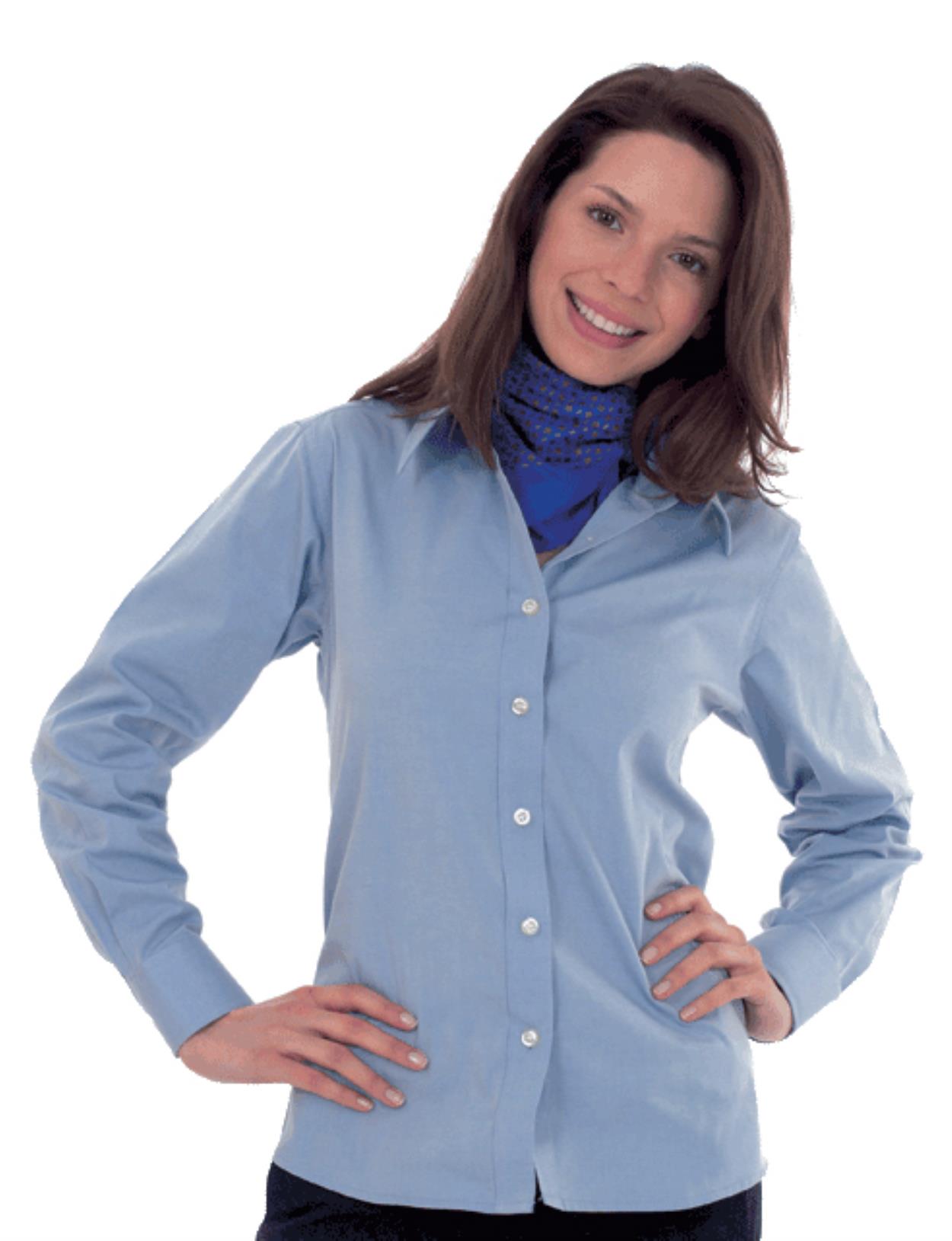 UC703 Ladies Pinpoint Oxford Fill Sleeve Shirt main image