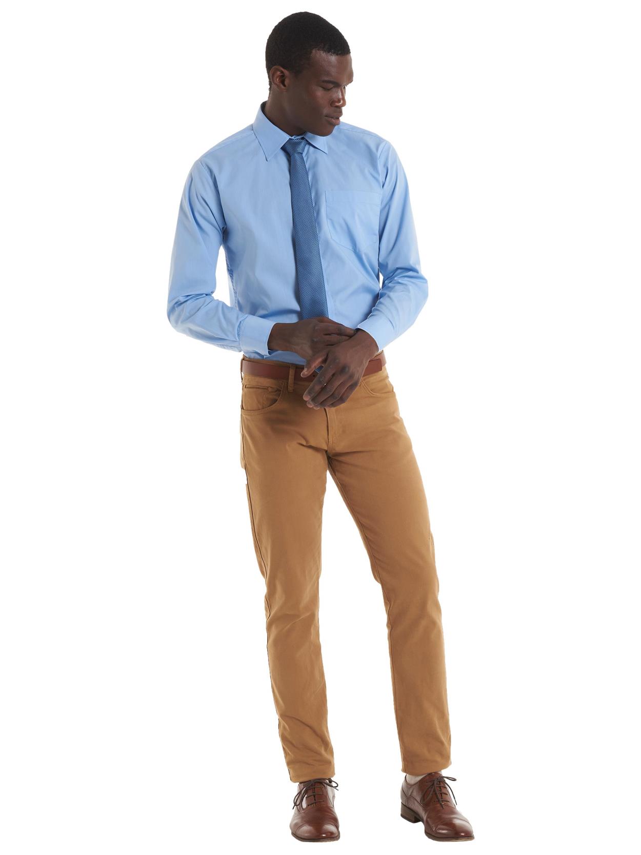  UC713  Men's Long Sleeve Poplin Shirt Image 1