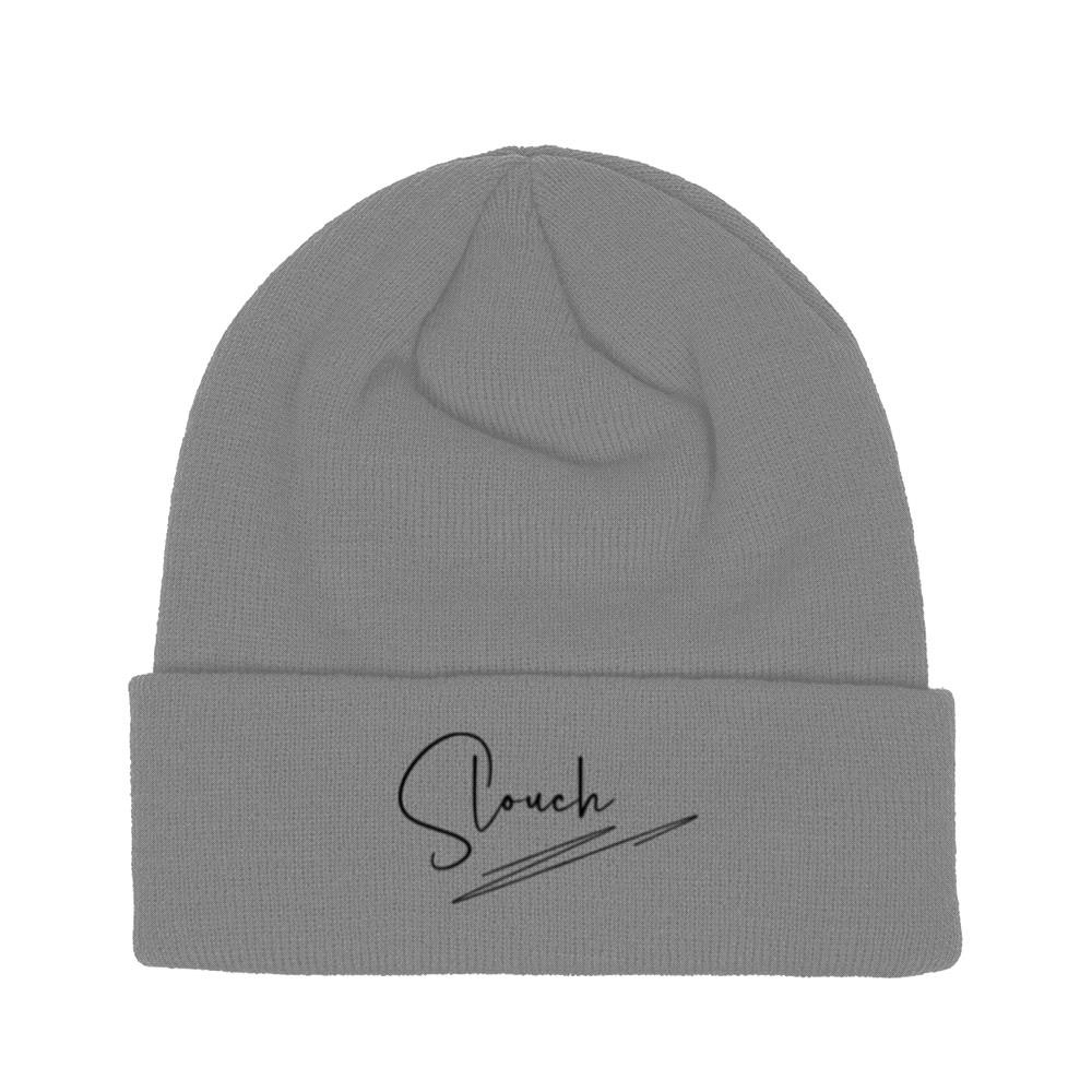 Slouch Grey Pom Pom Beanie