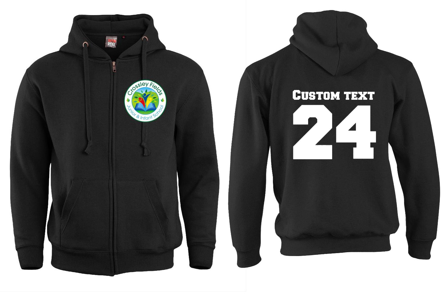 Crossley Fields Block 24 Kids Zip Hoodie