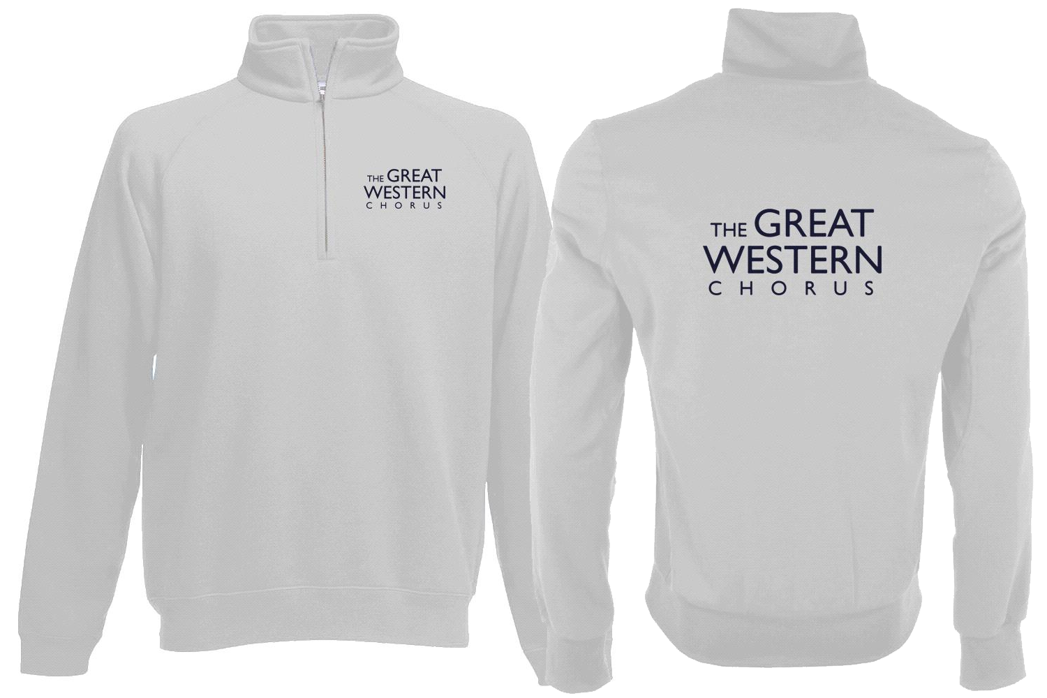 GWC Zip Sweatshirt with navy Logo