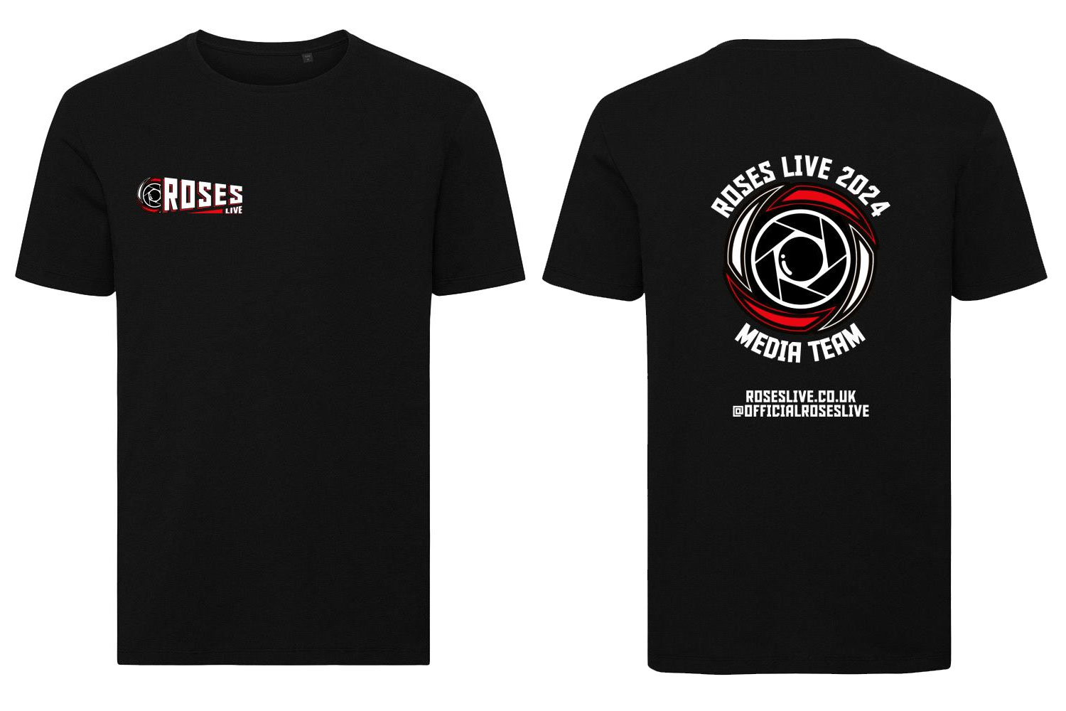 Roses Live White Logo T-shirt