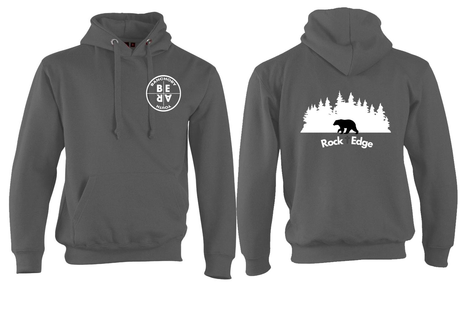 Banchory White Logo Hoodie