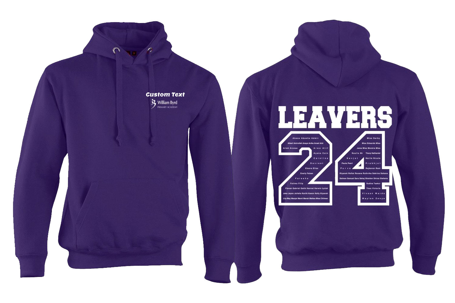 William Byrd Leavers 24 Kids Hoodie