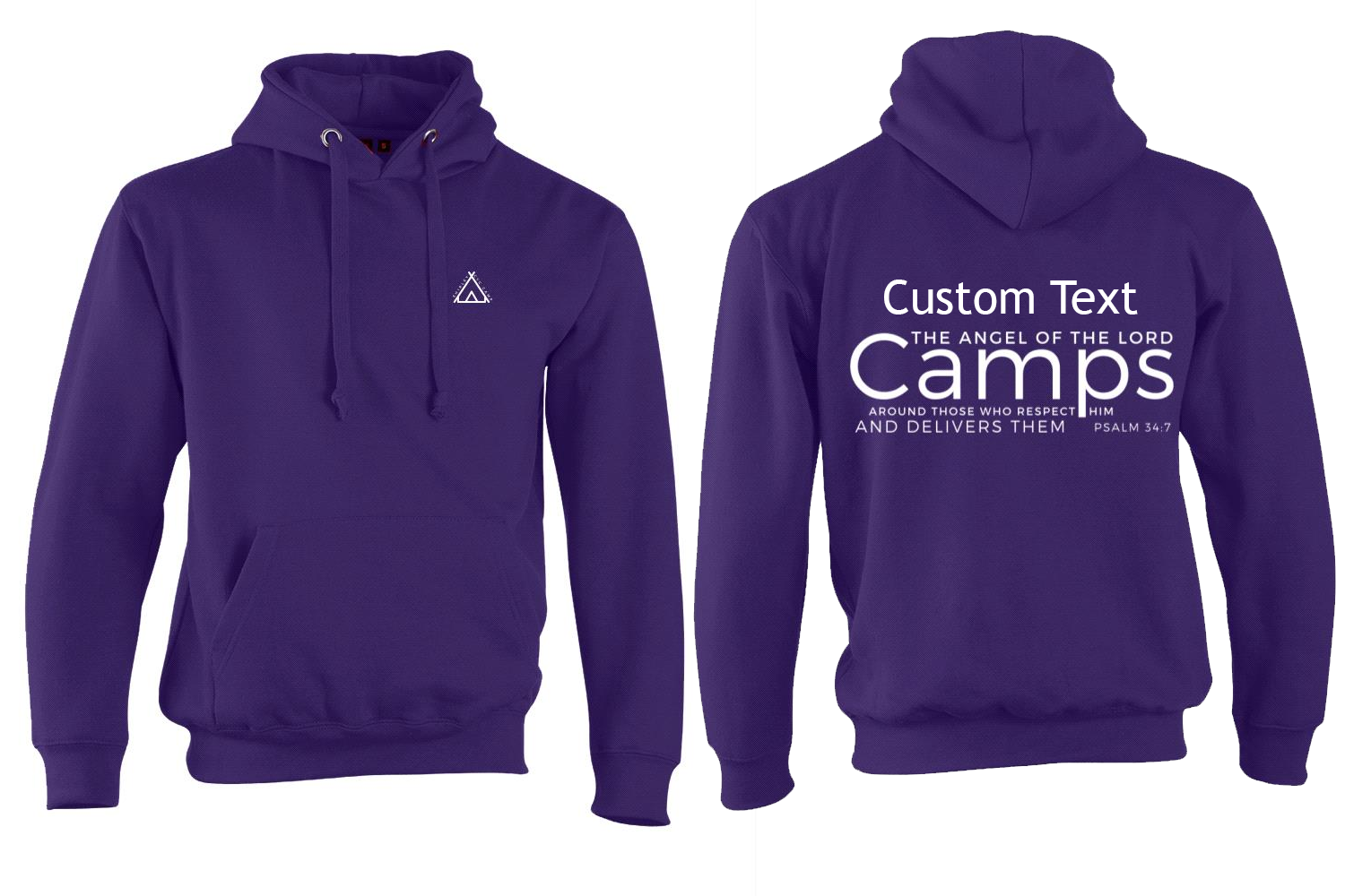 Shirley Camp White Logo Kids Hoodie