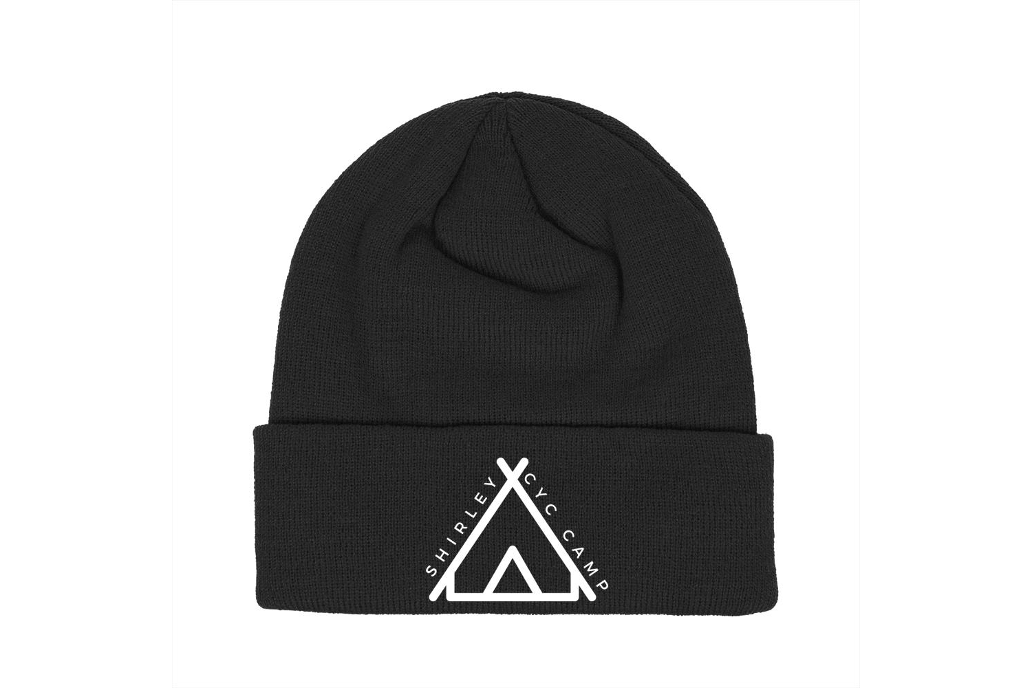 Shirley Camp White Logo Beanie