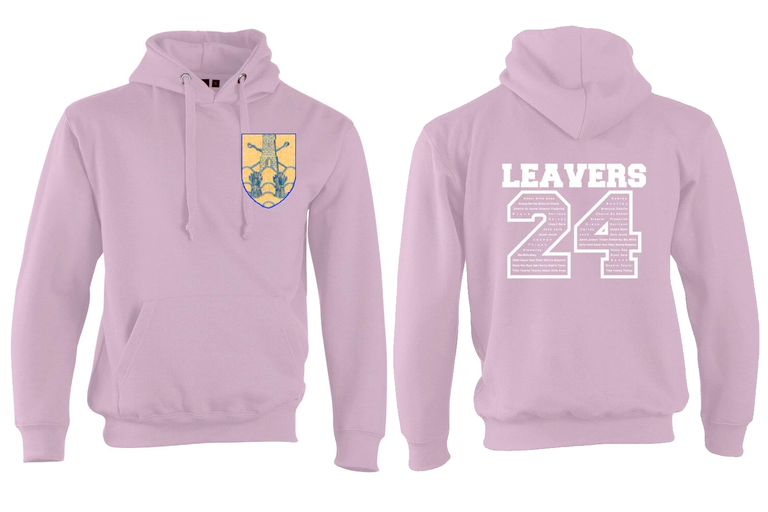 Adult Leavers Hoodie White Text