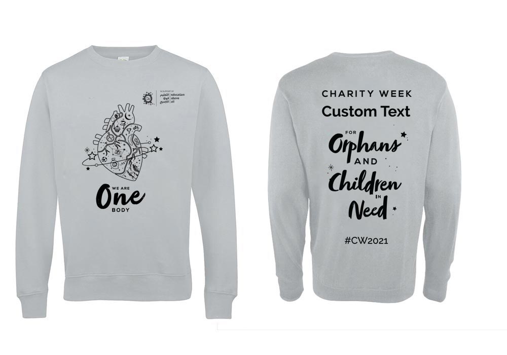 Charity Week Sweatshirts Grey Qatar