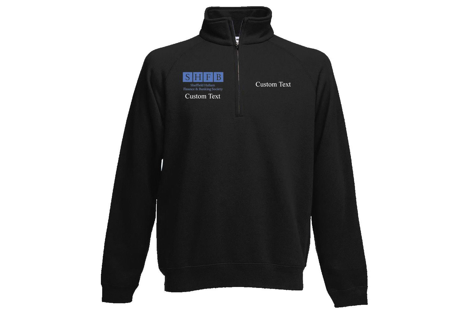 SHFB Customisable Zip Neck Sweatshirt