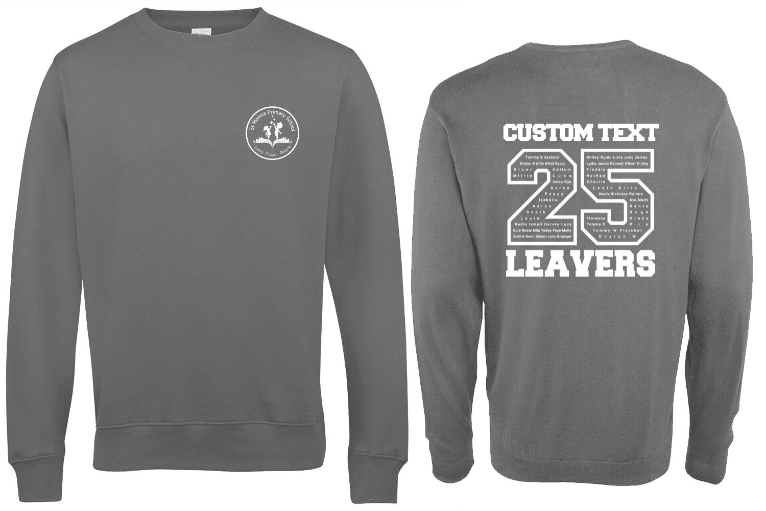 St Monicas Colours Leavers 25 Sweatshirt