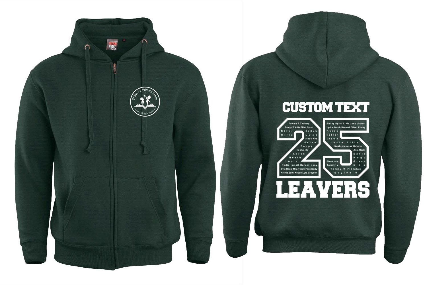 St Monicas Leavers 25 Zip Hoodie