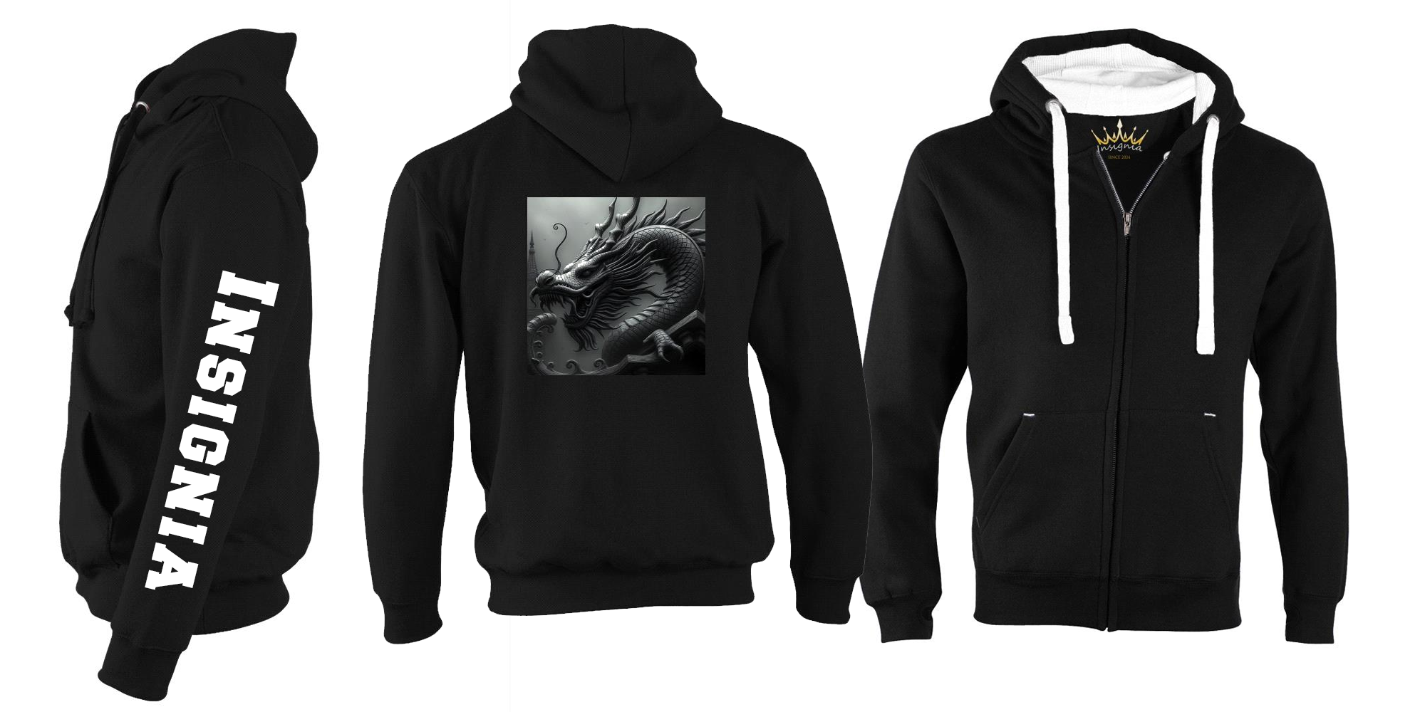 Insigna Dragon fleece lined hoodie