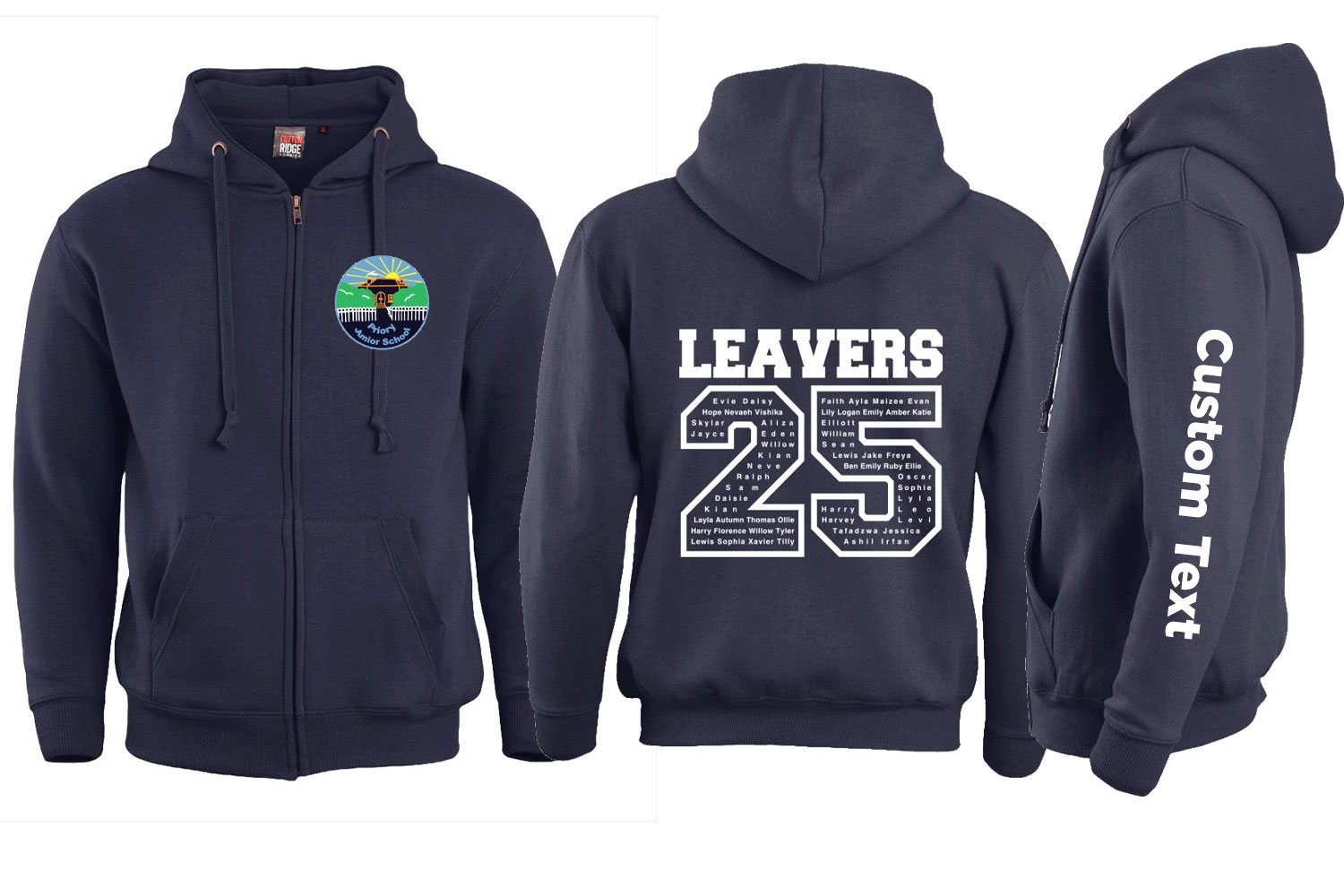 Priory Juniors Leavers 25 Zip Hoodie