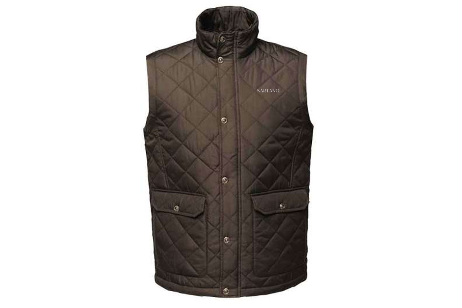 Sartonos Quilted Body Warmer White Logo