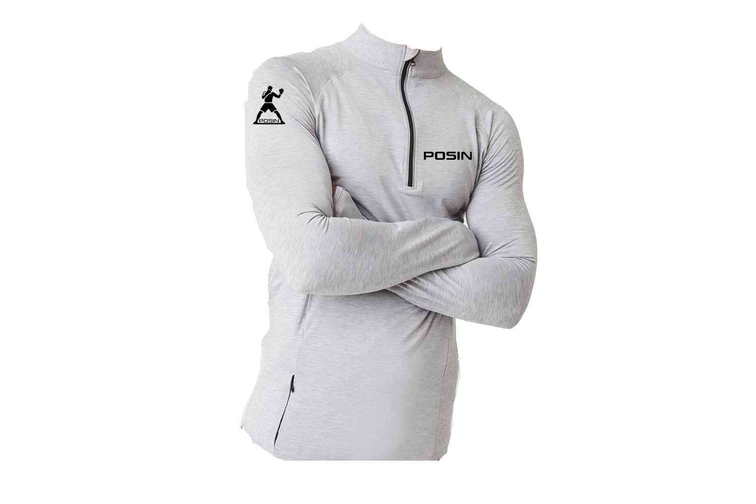 PA Flex Half Zip Top Black Logo